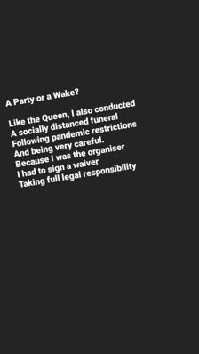 A Party or a Wake?